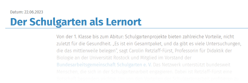 Interview der Verbraucherzentrale Bundesverband e.V. mit Frau Prof. Retzlaff-Fürst.